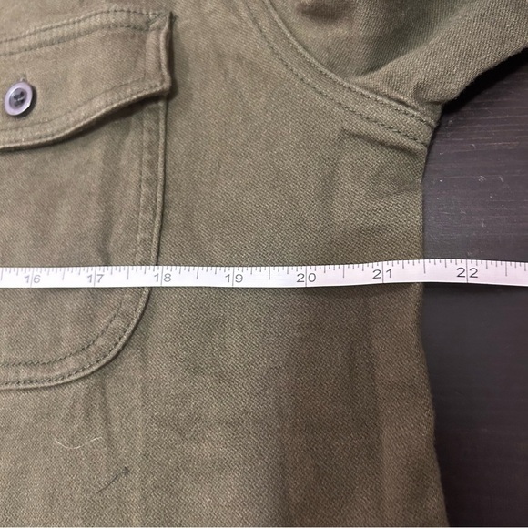 Devil-Dog Dungarees Button Down Shirt Men's Casual Green Size Medium - Picture 7 of 8
